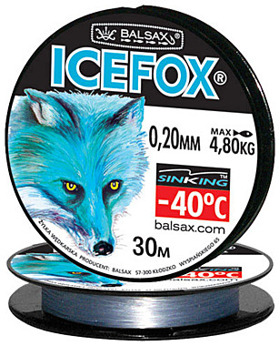 Леска зимняя Balsax ICE FOX 30 м 0,22мм, 5,80кг.