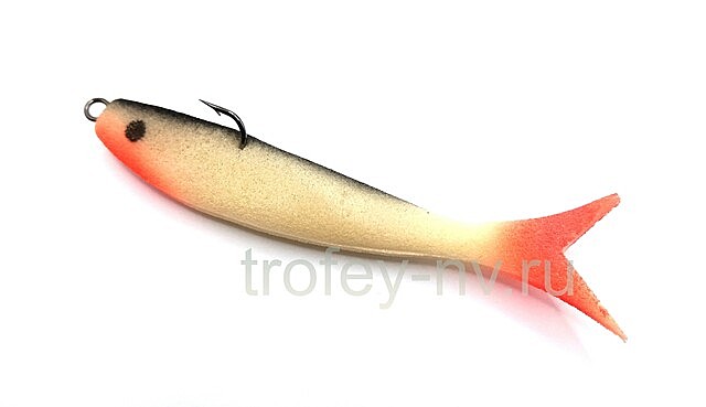 Рыбка поролоновая оснащенная двойником 12см кр.2 цвет 12