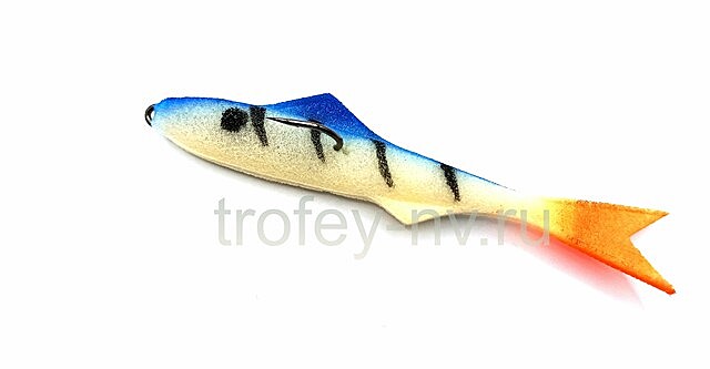 Рыбка поролоновая оснащенная двойником 10см кр.2 цвет 8