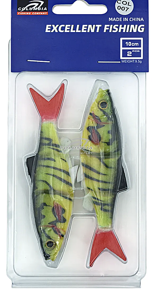 Силиконовая приманка для рыбалки 3D 10CM цвет. 007  (1шт.)