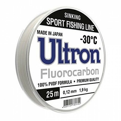 Леска ULTRON Fluorocarbon  25м, 0,12х1.9кг