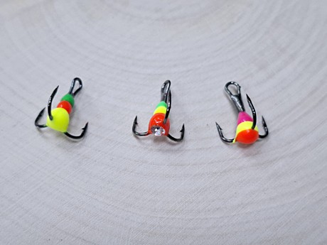 Тройник с каплей и стразой REYTFISH кр.№ 10  (1шт.)