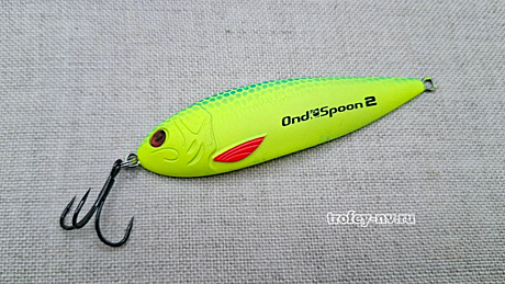 Блесна Columbia Ondespoon 2, размер 90 мм, вес 18 г цв.002