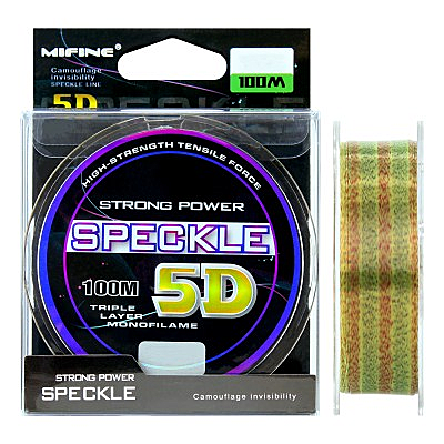 Леска 5D MIFINE STRONG POWER SPECKLE 100м 0,18мм 8,63кг GL18