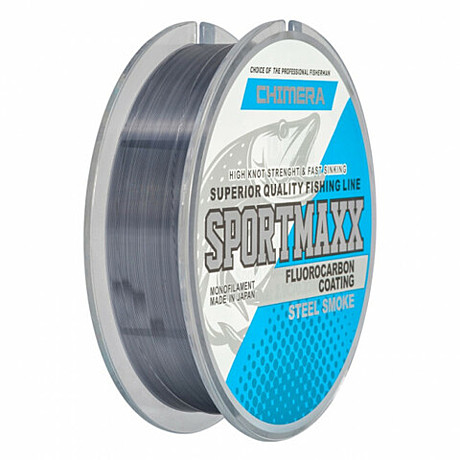 Леска  CHIMERA  SPORTMAXX Fluorocarbon Coating Steel Smoke 100м, 0,35мм.